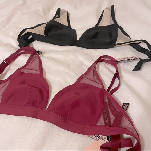 Victoria’s Secret Unlined Mesh Plunge Bralette - Picture 3 of 5